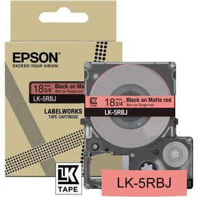Epson Matte Red/Black 18mm LK-5RBJ