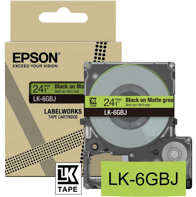 Epson Matte Green/Black 24mm LK-6GBJ