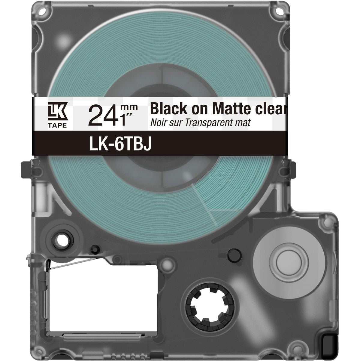 Epson Matte Clear/Black 24mm LK-6TBJ
