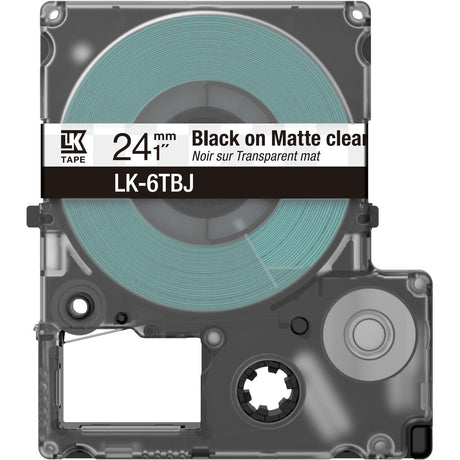 Epson Matte Clear/Black 24mm LK-6TBJ