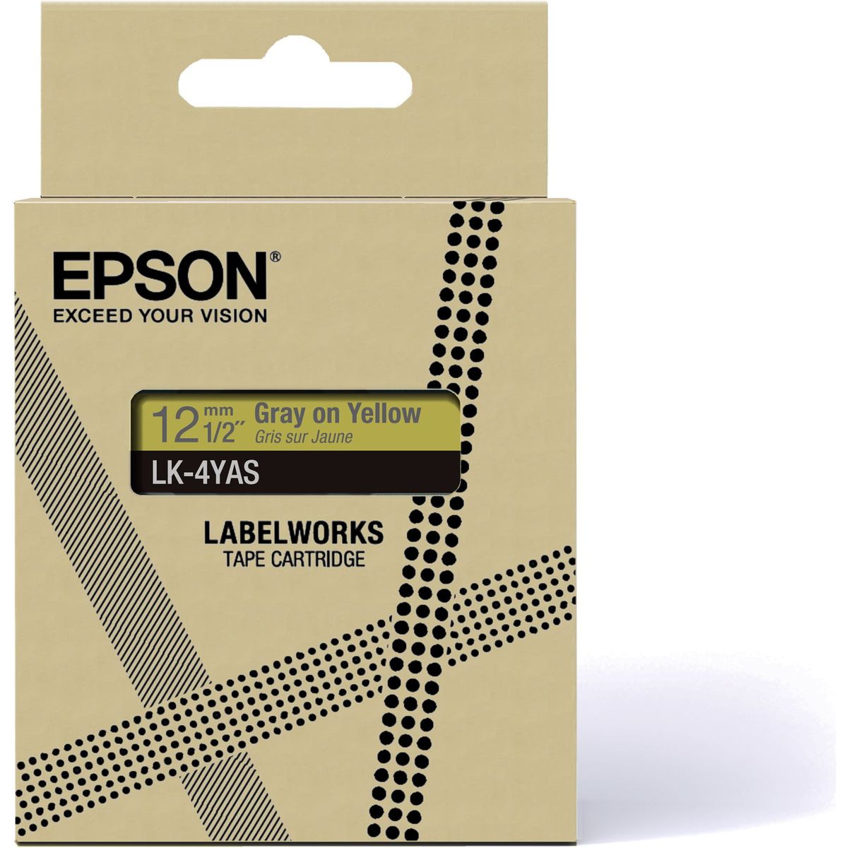 Epson Soft Yellow/Grey 12mm LK-4YAS - image 2 of 2