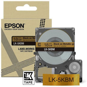 Epson Metallic Gold/Black 18mm LK-5KBM