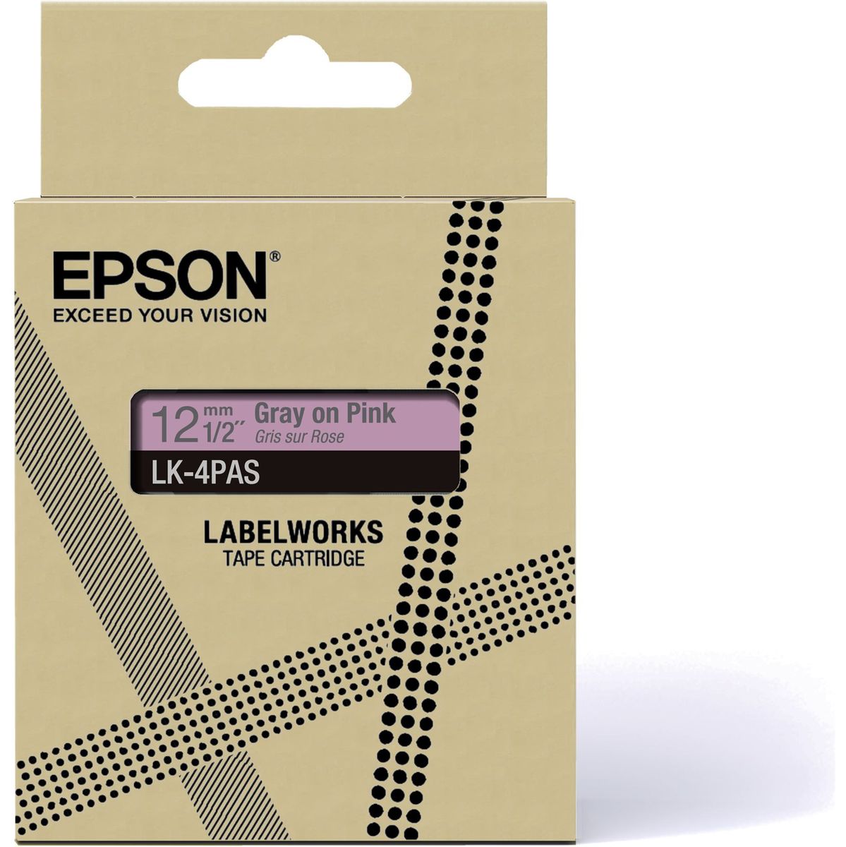 Epson Soft Pink/Grey 12mm LK-4PAS - image 2 of 2