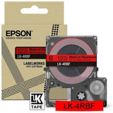 Epson Fluorescent Red/Black 12mm LK-4RBF