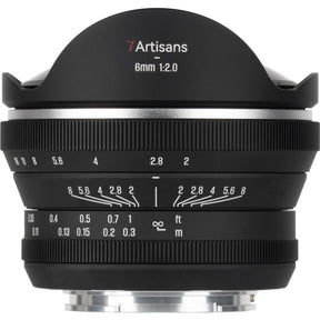 7Artisans 6mm f/2.0 - Micro Four Thirds-Mount - Black