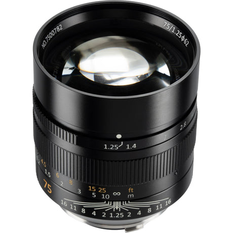 7Artisans 75mm f/1.25 MkII-Leica M-Mount - Black