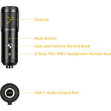 7Ryms AU01-K1 USB Microphone Kit w/ Microphone Arm + Pop Filter - image 2 of 2