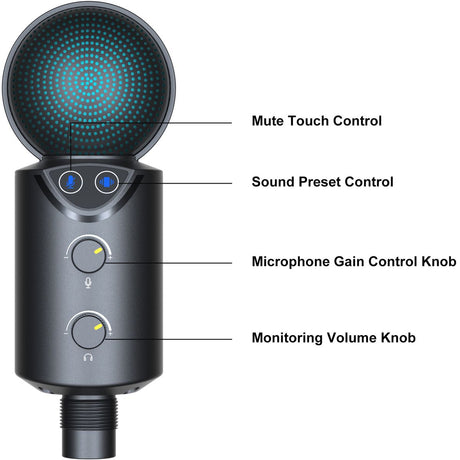 7Ryms AU02-K1 USB Microphone RGB Kit w/ Table Stand - image 2 of 2