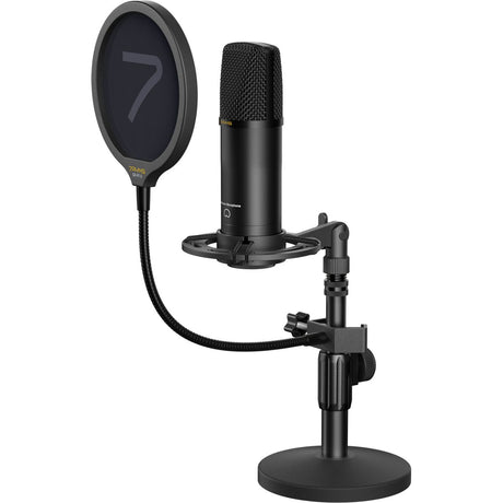 7Ryms AX100D XLR Condenser Microphone Kit w/ Desktop Stand