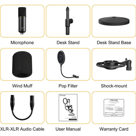 7Ryms AX100D XLR Condenser Microphone Kit w/ Desktop Stand - image 2 of 2
