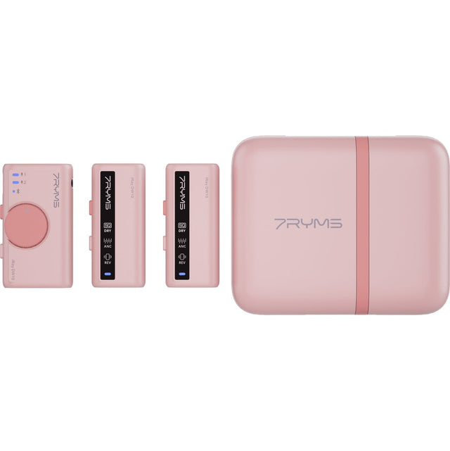 7Ryms iRay DW10 Wireless Microphone 2 Transmitters + Case Pink