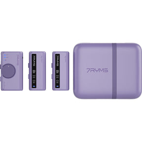 7Ryms iRay DW10 Wireless Microphone 2 Transmitters + Case Purple