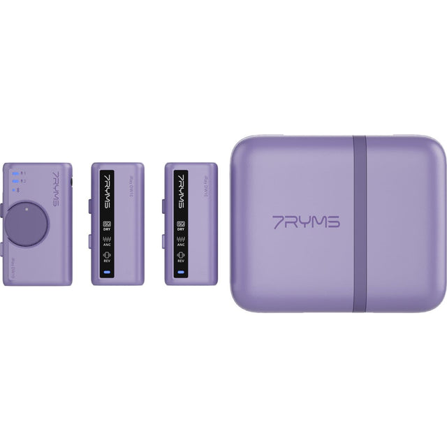 7Ryms iRay DW10 Wireless Microphone 2 Transmitters + Case Purple