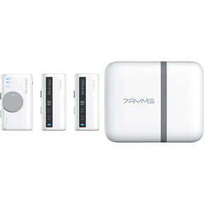 7Ryms iRay DW10 Wireless Microphone 2 Transmitters + Case White