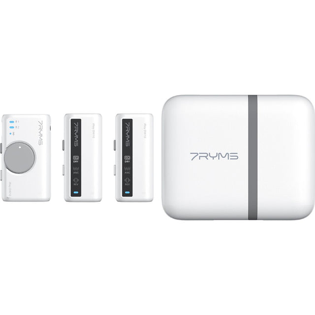 7Ryms iRay DW10 Wireless Microphone 2 Transmitters + Case White