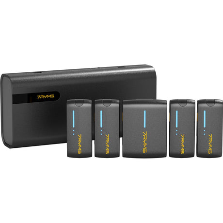 7Ryms iRay DW40 Wireless Microphone w/ 4 Transmitters Black