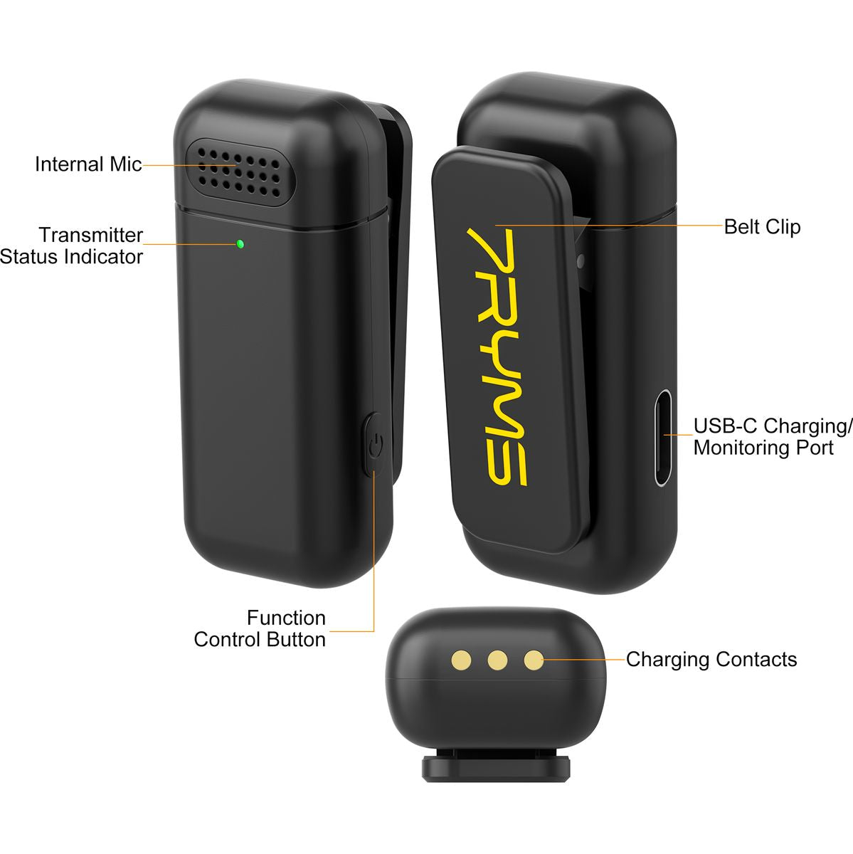7Ryms Rimo S1 Wireless Microphone w/ 2 Transmitters Lightning - image 2 of 2