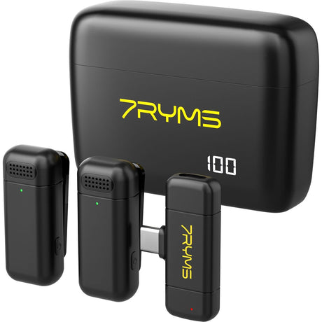 7Ryms Rimo S1 Wireless Microphone w/ 2 Transmitters USB-C