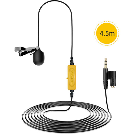 7Ryms S.LAV 01 Lavalier Microphone 3.5mm w/ Monitoring 4.5m.