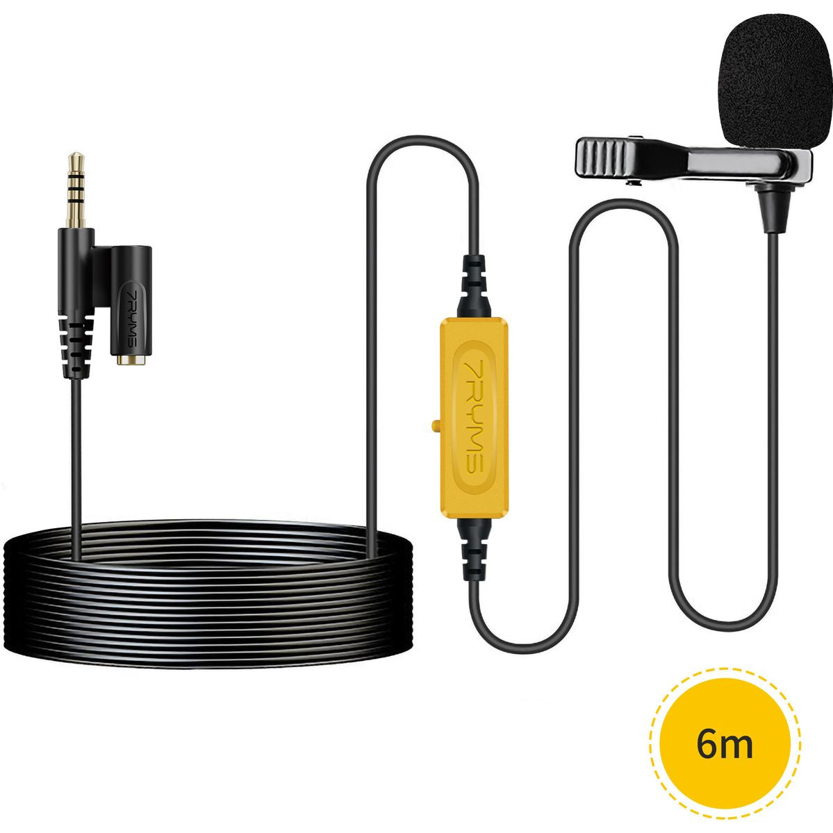 7Ryms S.LAV 01 Lavalier Microphone 3.5mm w/ Monitoring 6m