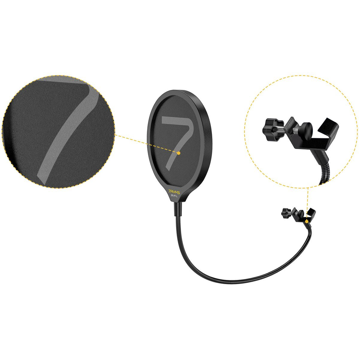 7Ryms SR-PF-L 360° Adjustable Microphone Pop Filter Large - image 2 of 2