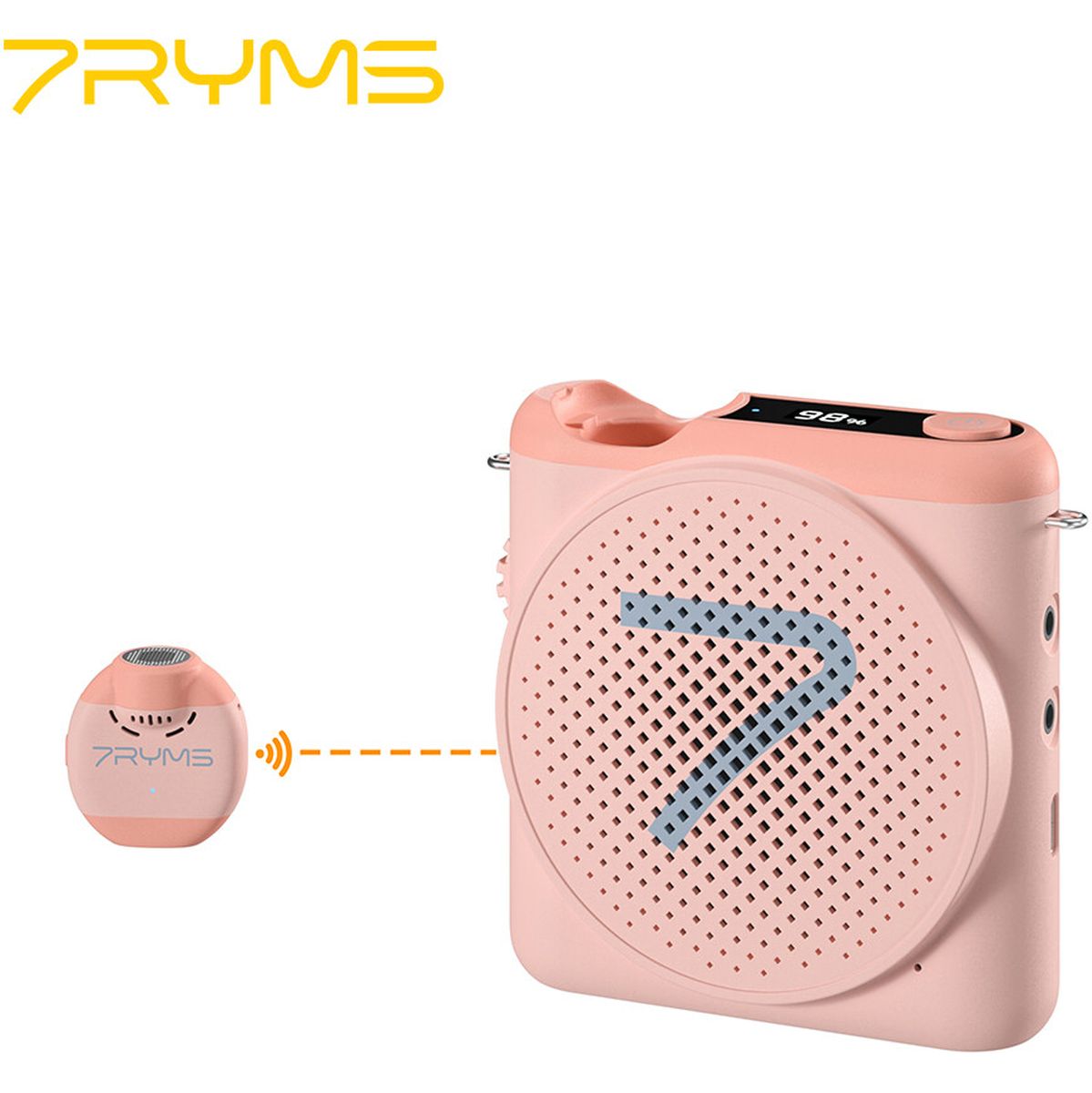 7Ryms WA2 Presentatie-Speaker w/ Wireless Microphone Pink - image 2 of 5