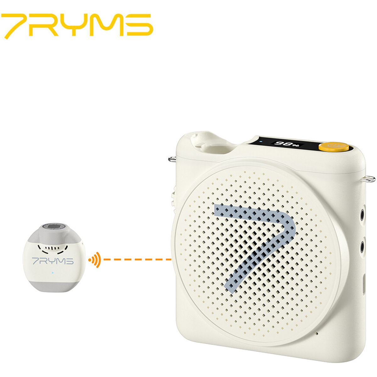 7Ryms WA2 Presentatie-Speaker w/ Wireless Microphone White - image 2 of 5
