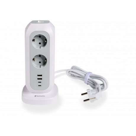 Verbatim EU Power Tower EUPT-01 11XAC / 2XUSB / 2XTYPE-C