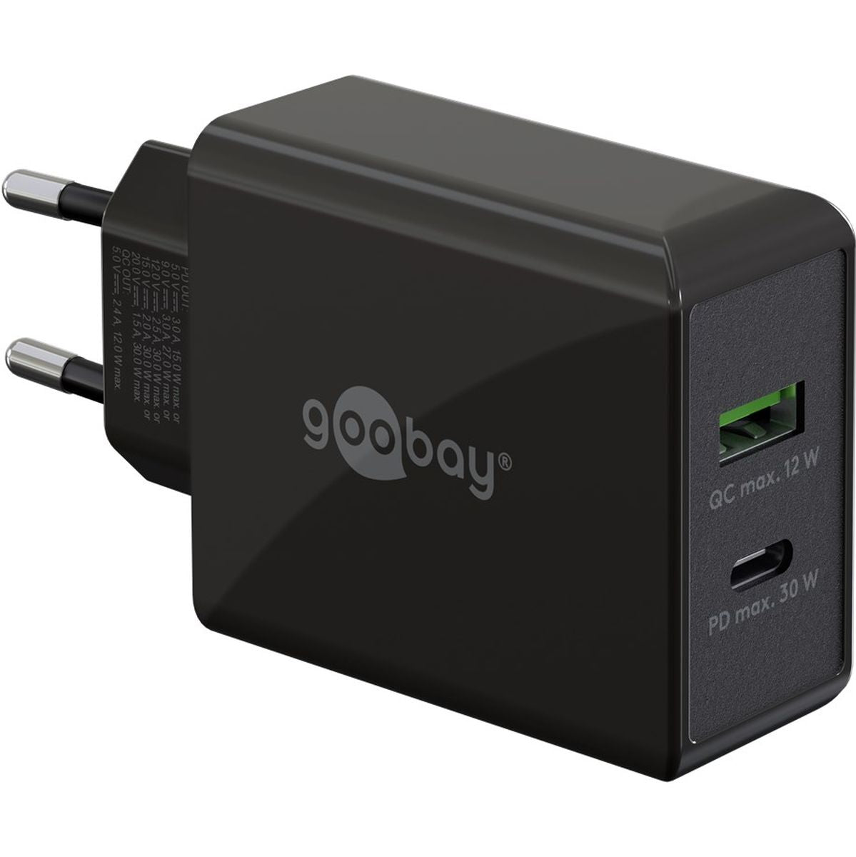 Goobay Dual USB-C PD Fastcharger 30W