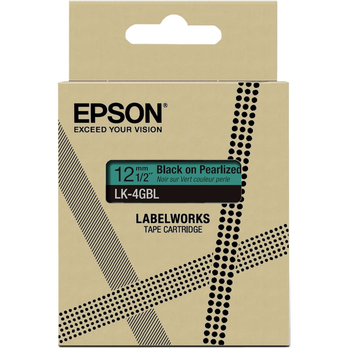 Epson Tape Pearl Green/BK 12mm 9m LK-4GBL - image 2 of 2