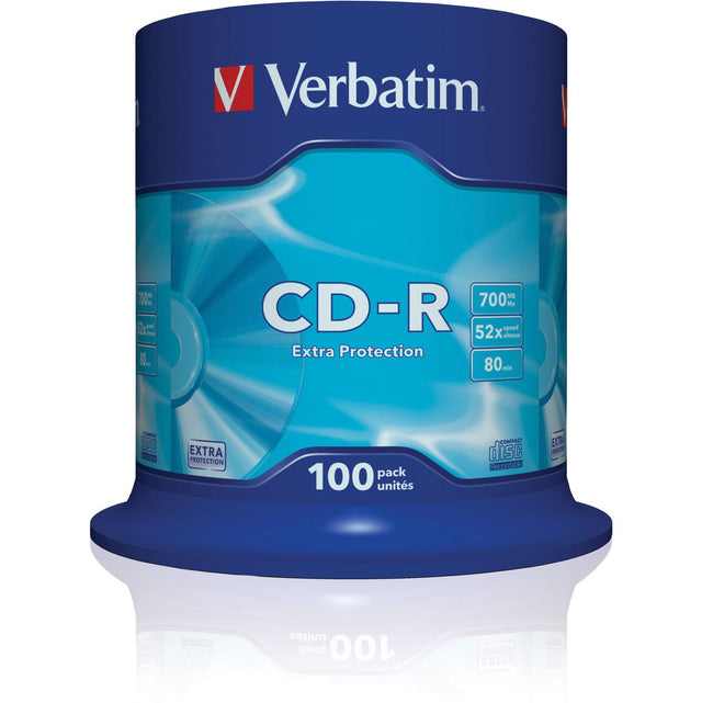 Verbatim 100 X CD-R 700 MB (80 Min) 52X Spindel