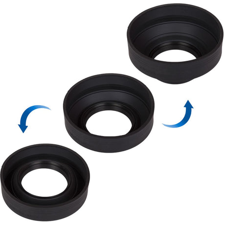 Caruba Rubber Lens Hood 3IN1 58mm - image 2 of 3