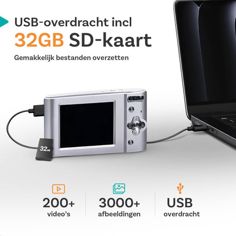 Pora&Co Digital Camera - Inclusief 32 GB Memory Card - Silver - image 4 of 5