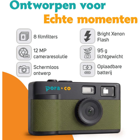 Pora&Co Digital Camera - Retro - Green - image 5 of 5