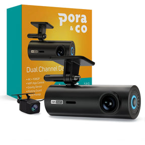 Pora&Co Dashcam Dual Lens 4K Â€ For Achter Camera