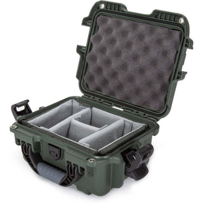 Nanuk Case w/ Padded Divider Olive Interior 239x188x140mm