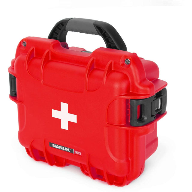 Nanuk Case 905 Empty w/ First Aid Logo Red Interior 239x188x140mm