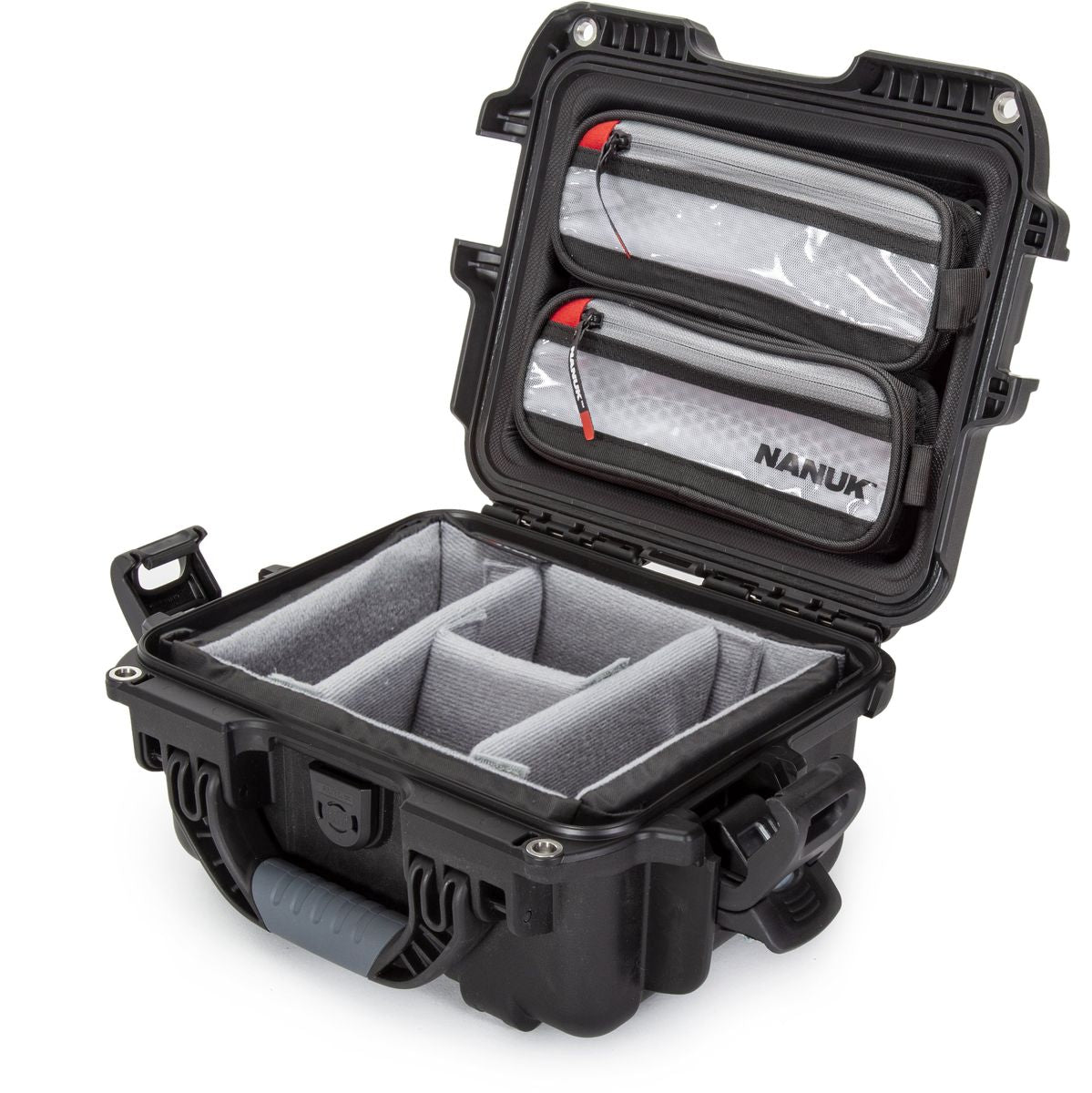 Nanuk 905 Case w/ Lid Org. w/ Divider Black Pro Photo Kit Case