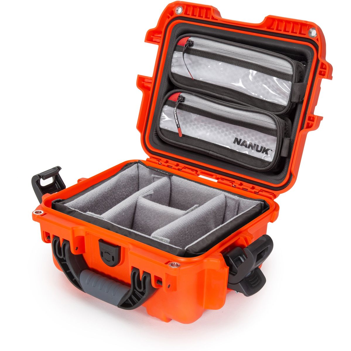 Nanuk 905 Case w/ Lid Org. w/ Divider Orange Pro Photo Kit Case