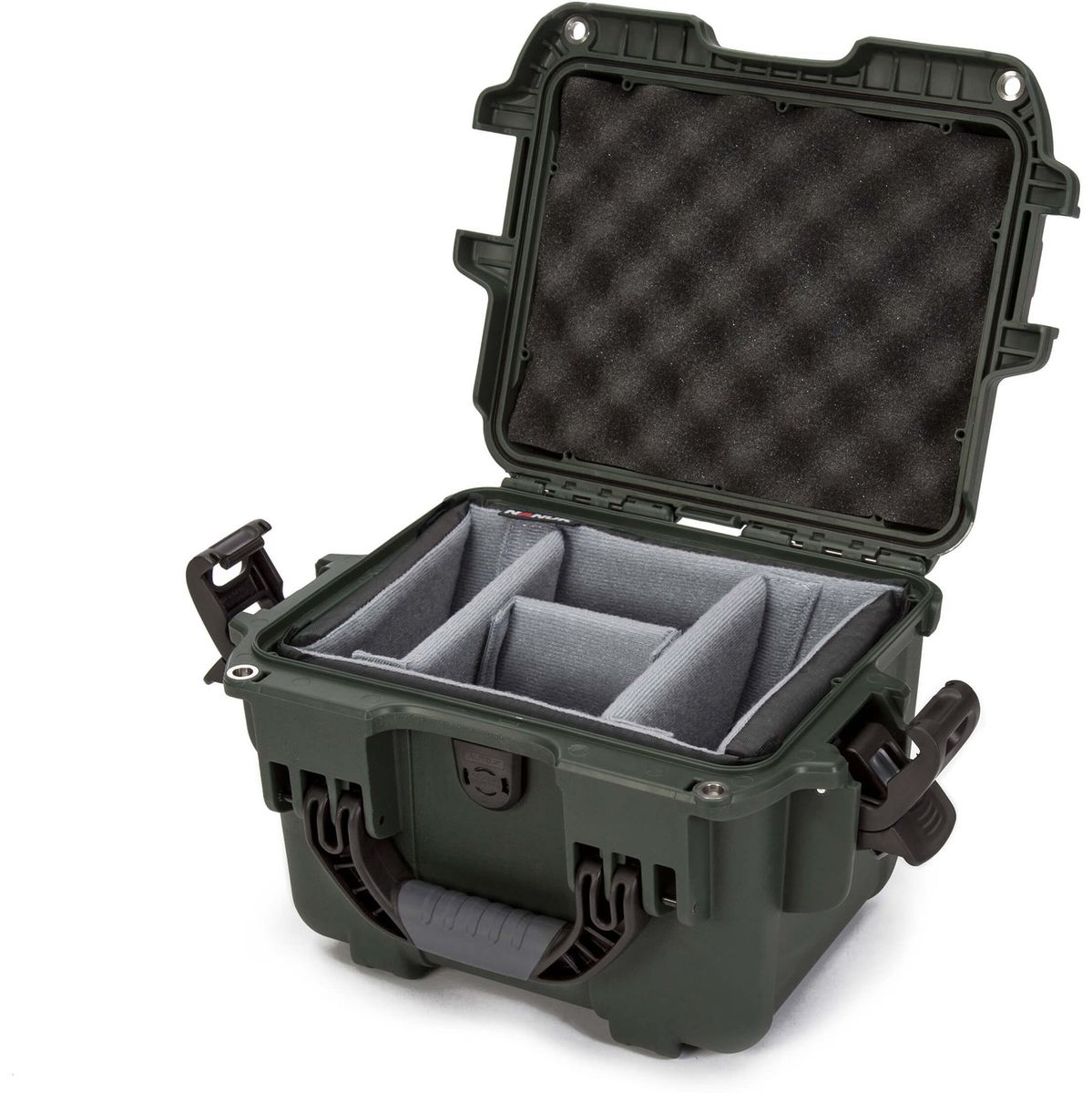 Nanuk Case w/ Padded Divider Olive Interior 241x191x191mm