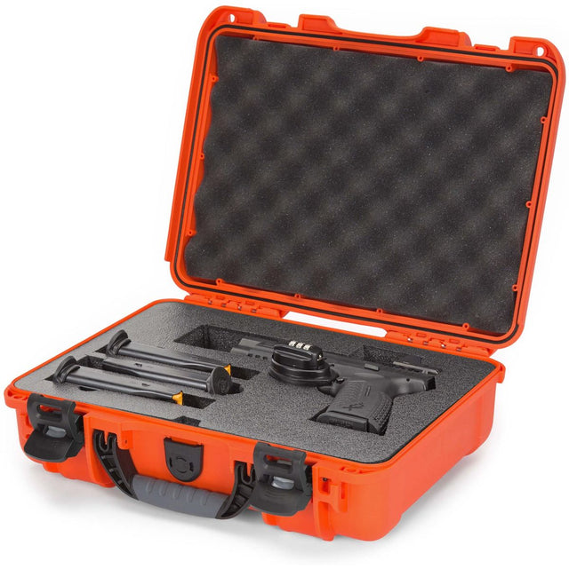 Nanuk 910 Pistol Optic Ready Case Orange Interior 335x234x97mm