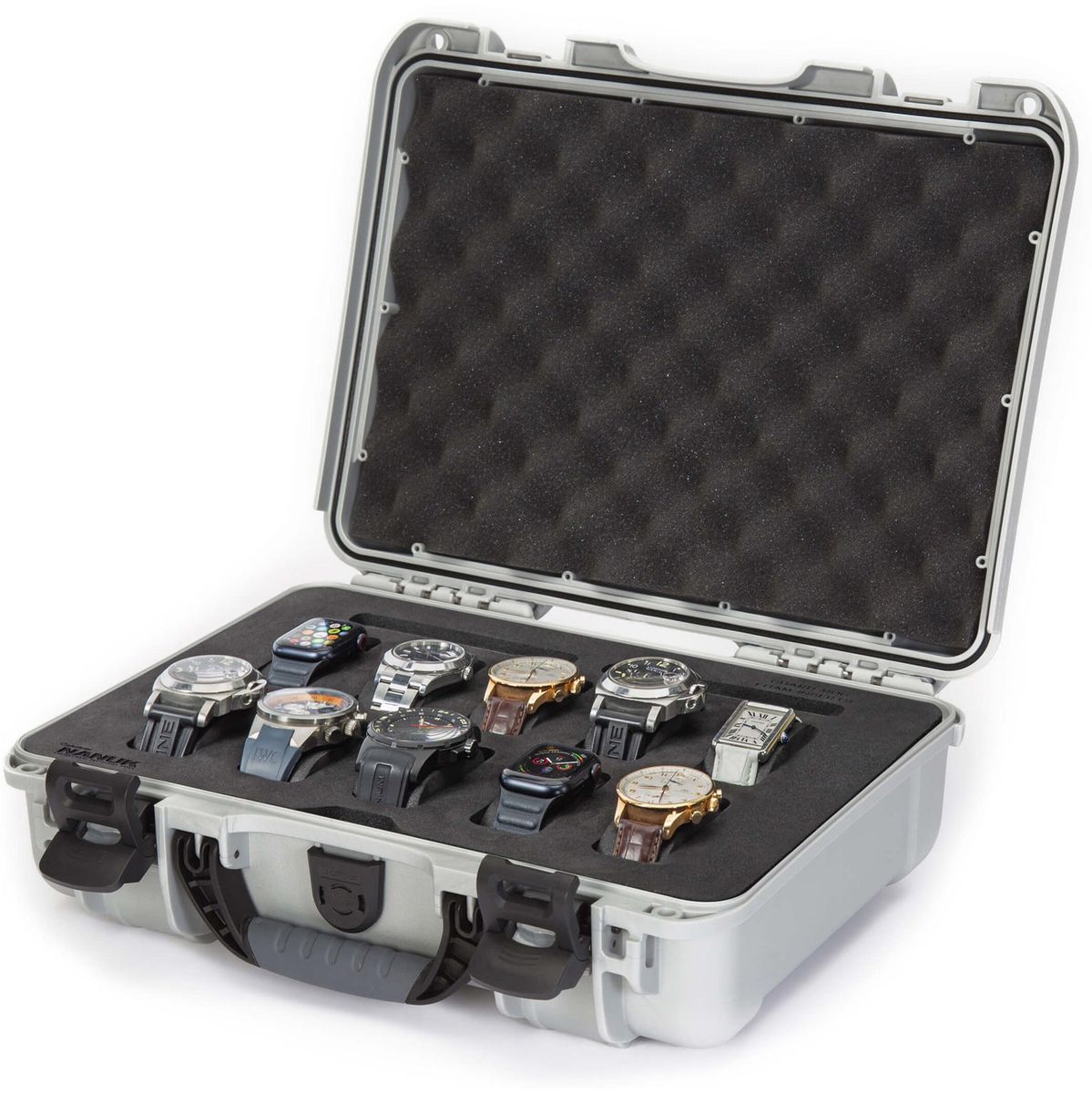 Nanuk Case w/ 10 Watch Silver Interior 335x234x97mm