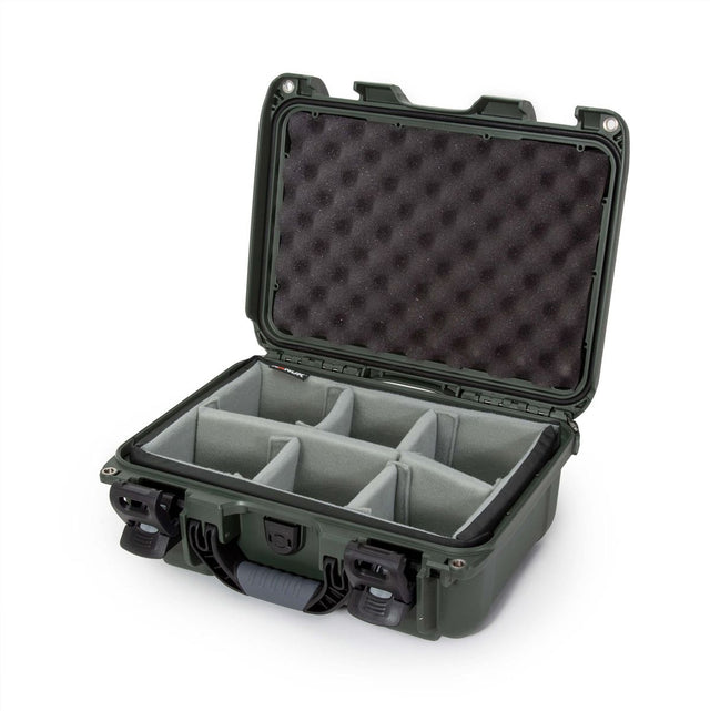 Nanuk Case w/ Padded Divider Olive Interior 351x236x157mm