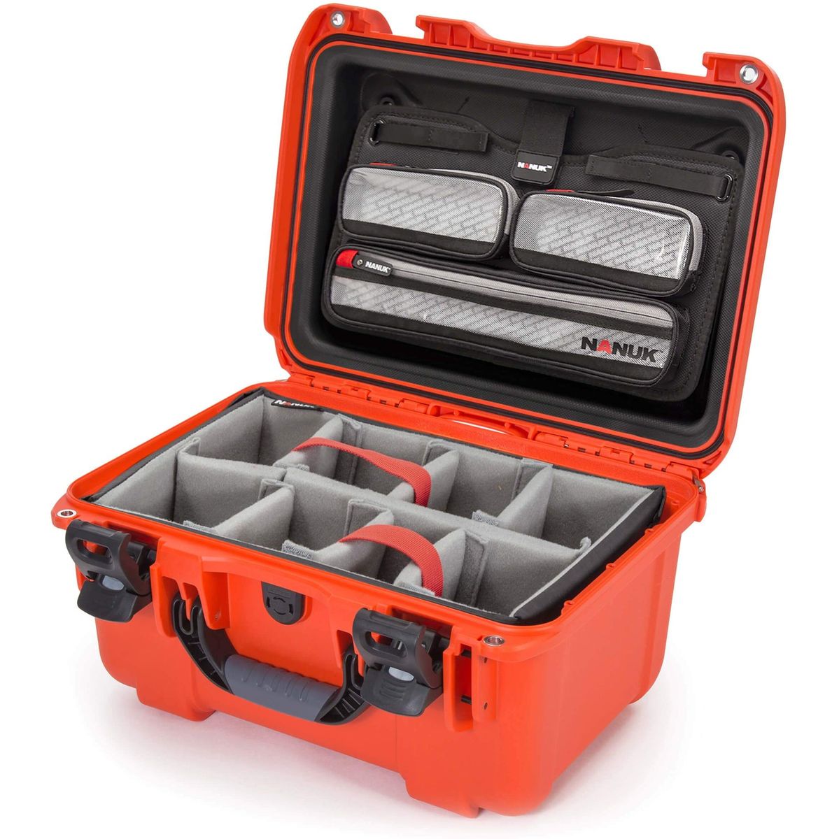 Nanuk Case w/ Lid Org. w/ Div Orange Pro Photo Kit Case Interior 376x246x193mm