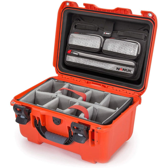 Nanuk Case w/ Lid Org. w/ Div Orange Pro Photo Kit Case Interior 376x246x193mm