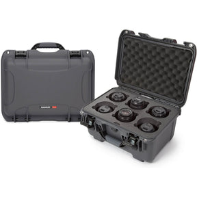 Nanuk Case w/ Foam Insert For 6 Lens Graphite Interior 376x246x193mm