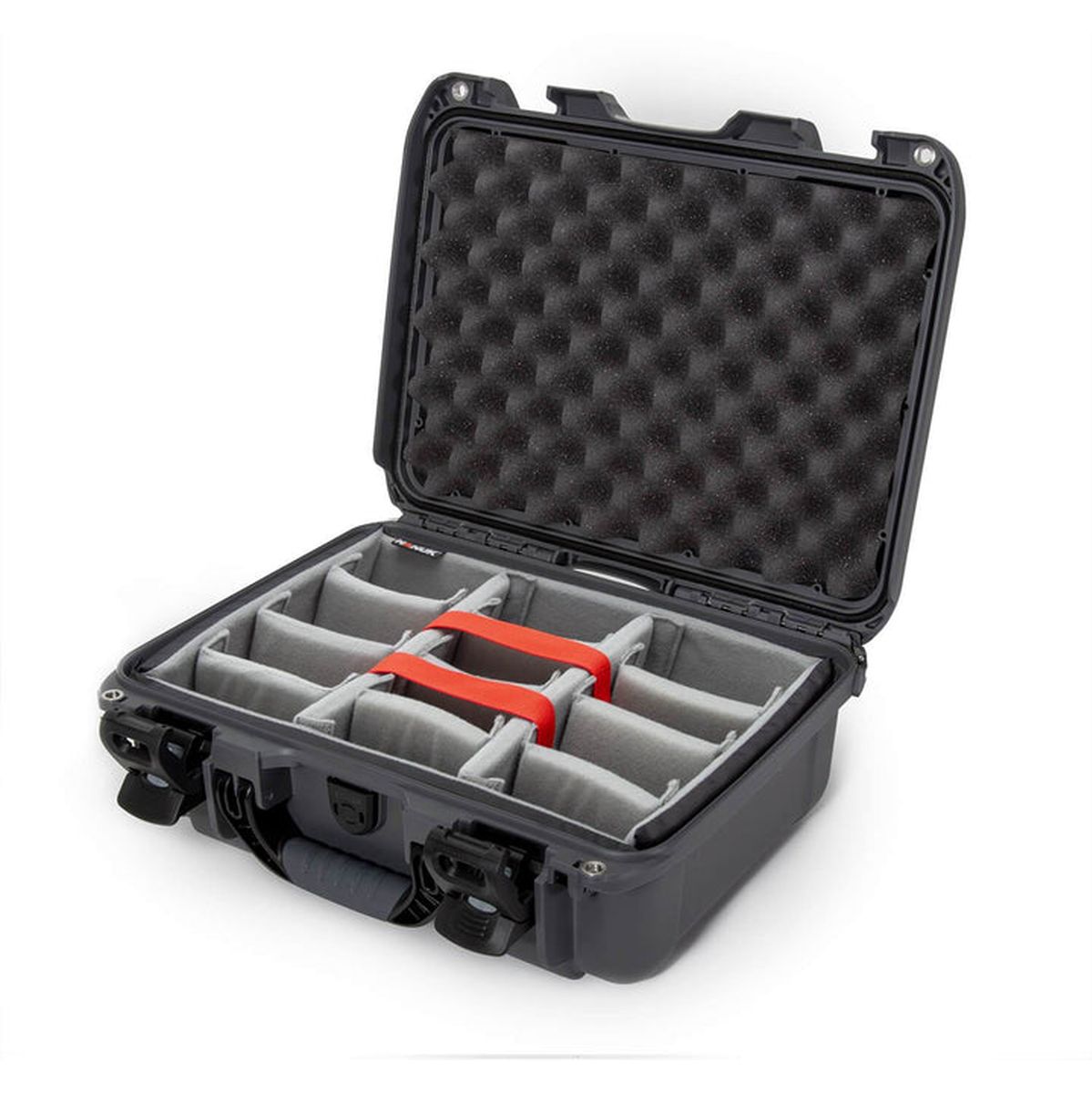 Nanuk Case w/ Padded Divider Graphite Interior 381x267x157mm