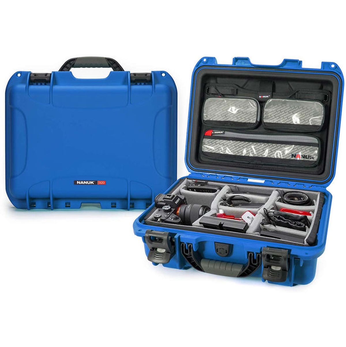 Nanuk Case w/ Lid Org./Divider Blue Pro Photo Kit Case Interior 381x267x157mm