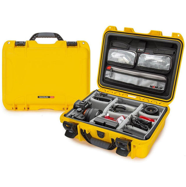 Nanuk Case w/ Lid Org./Divider Yellow Pro Photo Kit Case Interior 381x267x157mm