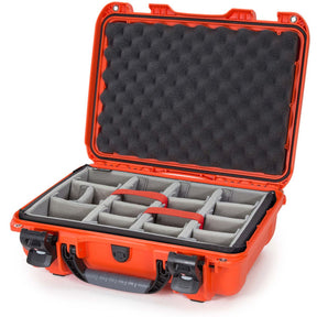 Nanuk Case w/ Padded Divider (TSA Latches) Orange Interior 424x287x137mm